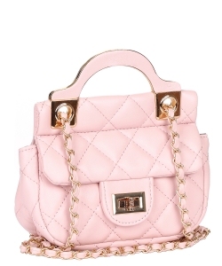 Quilted Fashion Satchel Handbag 6740 PINK